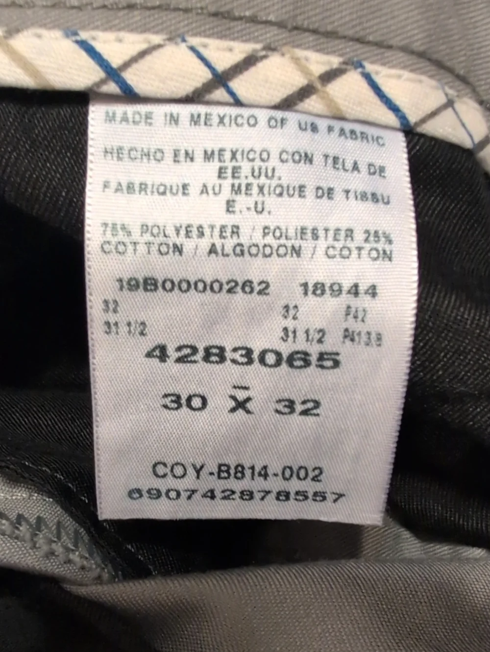 Lee Total Freedom Men's 30x32 Charcoal Gray Dress Pants - Relaxed Fit